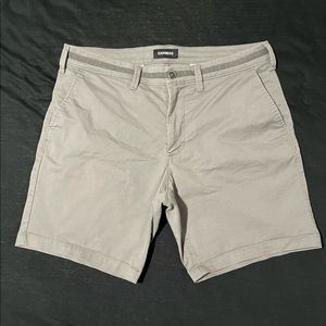 Gray Hyper-stretch Above The Knee Shorts